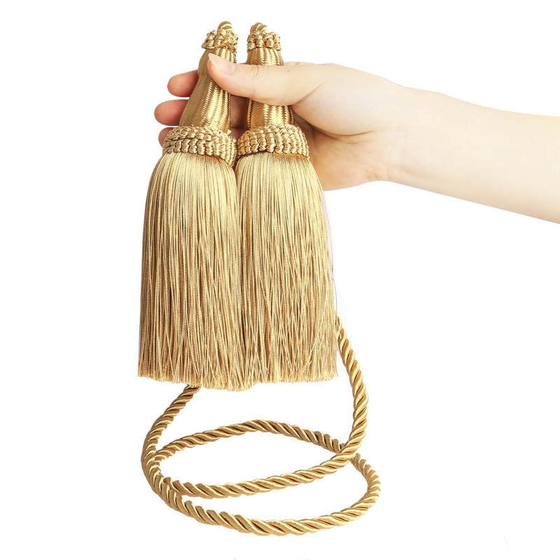 2 Pack Weighted Pew Ropes with Tassels, Extended Tassel Rope