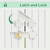 2 Pack 9" Flip Gate Latch Lock with Padlock Hole,Matte