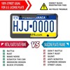 ZXFOOG Black License Plate Frame- Silicone License Plate Cover Holder