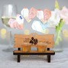 Personalisierte Hochzeitsbank mit 2 Schnapsgläsern inkl. Gravur individuell Schnapsbank Hochzeitsgeschenk