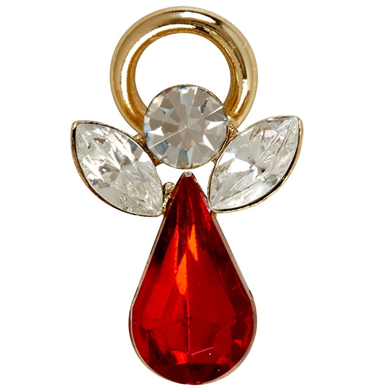 Guardian Angel July Birthstone Angel Pin With Gem Stone Sentimental