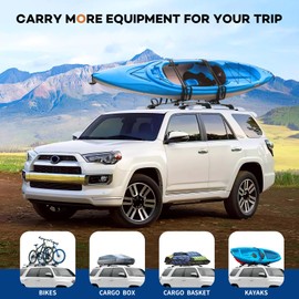 Wonderdriver Roof Rack Cross Bars 220lbs Compatible with Toyota 4Runner 2010-2024 (with Raised Side Rails), Aluminum Lockable Roof Rails Crossbars Black
