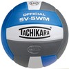 Tachikara Full Grain Leather Volleyball, Blue-White-Silver