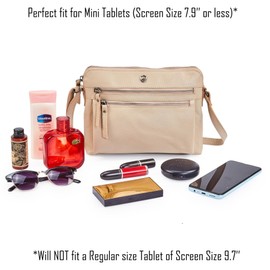 Cochoa Crossbody bags for Women Trendy Purses in Real Leather Soft Small Shoulder Sling Travel Crossover (Beige Nappa)