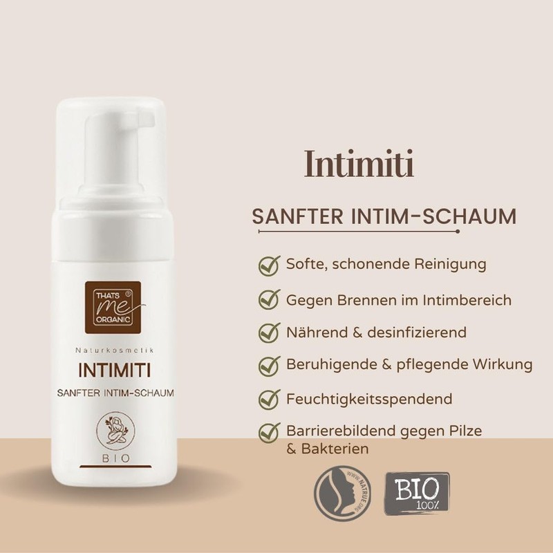 Intimiti Gentle Organic Intimate Cleansing Foam 100 ml