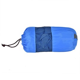 Polyester Folding Outdoor Portable Ultralight Waterproof Sleeve Hooded Raincoat(Blue)