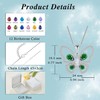 Rocayi Butterfly Pendant Necklace 925 Sterling Silver Emerald Necklace May