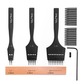 WUTA - Kit de herramientas de mano de trabajo profesional de trabajo circular extraíble para manualidades, kit de perforación de cincel de 2ª generación, 3.38 mm (2+5+9)