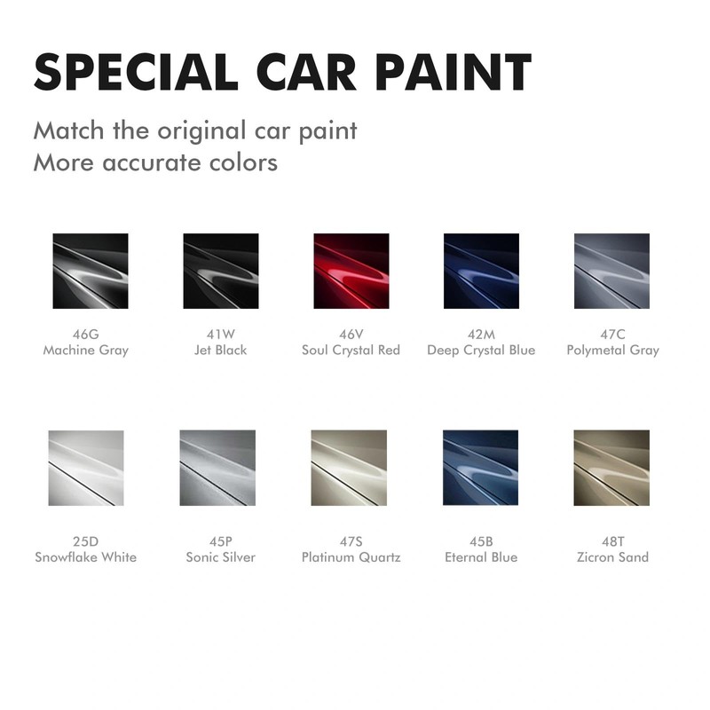 Edantas 25D Snowflake White Touch Up Paint for Mazda Cars,