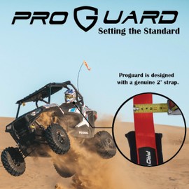 PROGUARD Red 4-Point Harness with 2" Nylon Straps - Universal Off-Road Safety Belt fits Polaris, Can-Am, Kawasaki, Yamaha UTVs, ATVs, Side-by-Sides