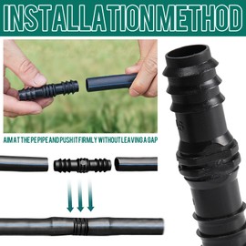 UESDU Pack of 30 Hose Connectors, 16 mm Pearl Hose Connector PE Irrigation Connector Straight Drip Hose Connector Hose Coupling for Garden Watering