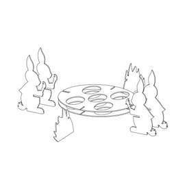 TruTru Animals Easter Bunny Egg Holder European 3D Puzzle DIY Craft Kit ; Arts and Crafts, Model Kit