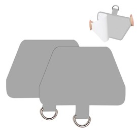 Phone Tether Tab, COCASES 2 Pack Update Phone Lasso Patch with Replacement Part for Smartphone Lanyard Safety Tether（Grey）