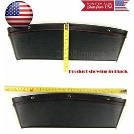 SDeelCase PVC Brown Car Seat Catch Gap Filler Pocket Storage Organizer Holder For Dodge