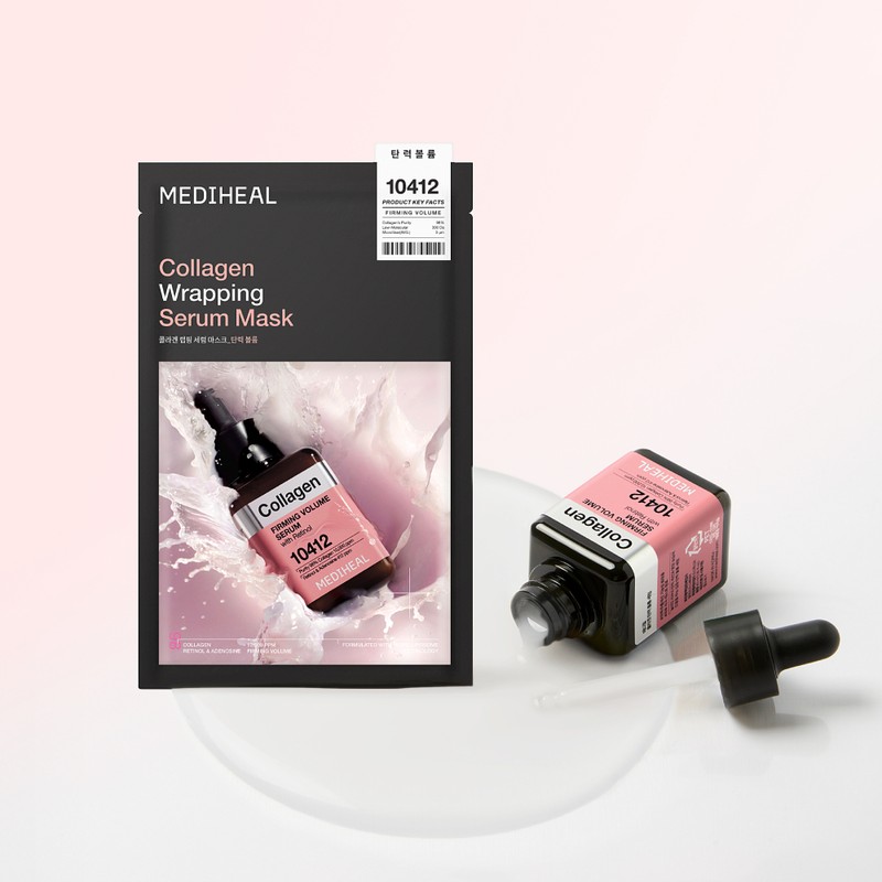 Mediheal Wrapping Serum Mask Collagen, 10 Sheets, 1 Pack