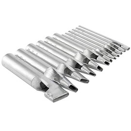 LuckyHigh 12 Sizes Leather Craft Oval Oblong Shape Hole Punches 2*6mm, 2*7mm, 2*8mm, 3*6mm, 3*8mm, 3*16mm, 3*18mm, 4*7mm, 4*18mm, 4*21mm, 5*22m, 5*26mm Belt Watch Band Leather Working Tools