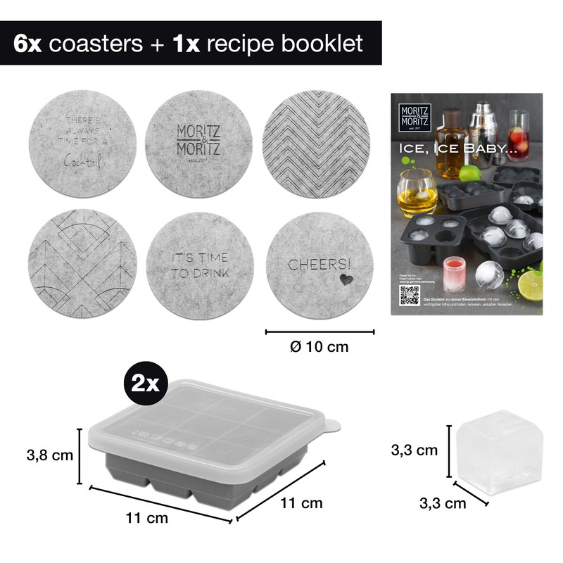 Moritz & Moritz 2 x 9 Square Ice Cube Tray