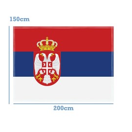 RaymNord Serbia Tablecloth,Large Serbian Flag Table Cloth Decoration,Soft Texture Runner for Home Party Decor 60×80inch