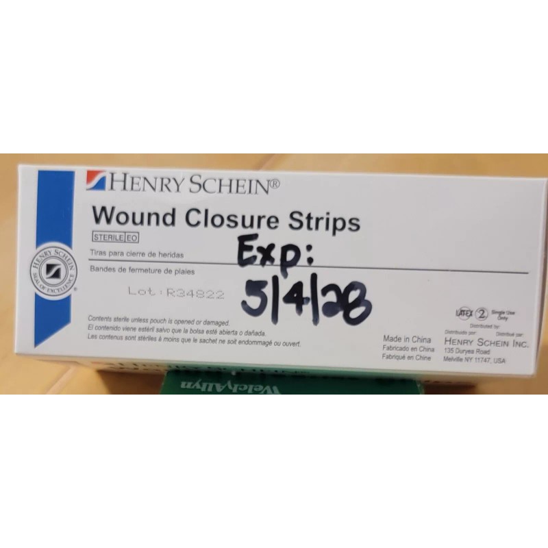 Henry Schein Wound CLOSURE strips 1/2 X 4 Inch. Quantity