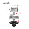 SaniteModar Square Shower Drain 6 inch with Shower Drain Base,