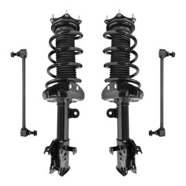 Front Pair Suspension Complete Struts & Springs with Sway Bar Link Kit Replacement for 2007-2014 Honda CR-V L4 2.4L