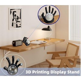 Baseball Display Stand, Round Clear Ball Stand,with 3D Hand Shaped Stand，Suitable for Autographed Baseballs, Tennis Balls,Best Baseball Gifts