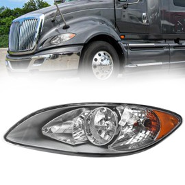 Revworth Halogen Headlights Assembly Fit for 2008-2016 International ProStar, Not included bulbs, Driver Side