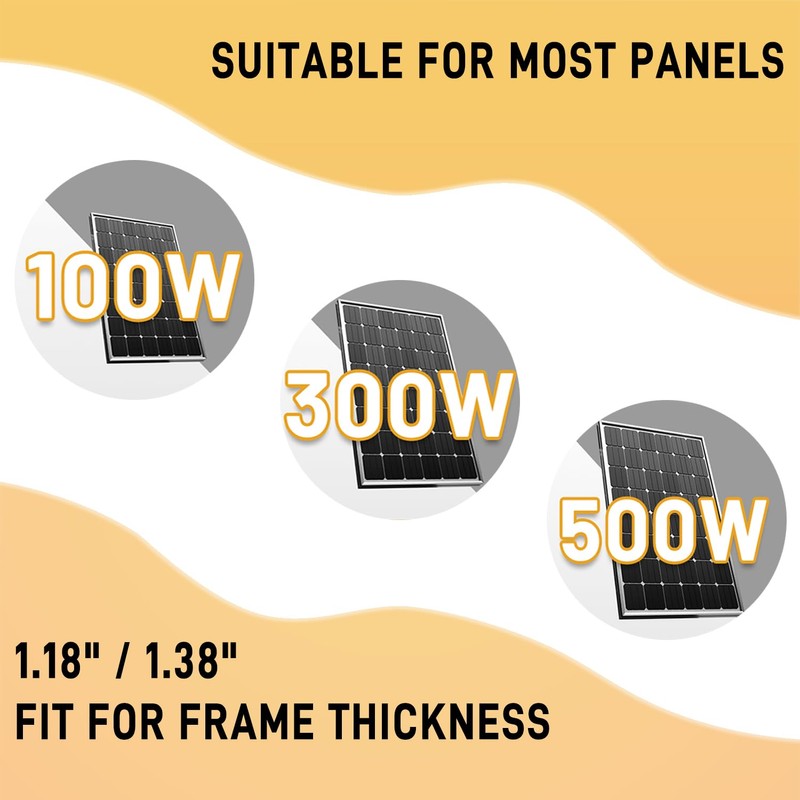 Solar Panel Mounting Brackets, Roof Mount Kit, Rails and Clamps