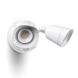 LUXFLY LED Flood Lights Outdoor, 16W 1900LM 5000K Daylight, IP65 Waterproof Security Lights with 2 Adjustable Heads, Exterior Wall Light for Patio, Garage, Yard-White