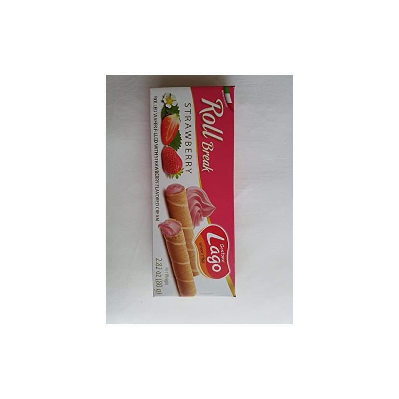 Gastone Lago Gastone Lago Wafer Cannoli Strawberry Cream, 2.82 oz