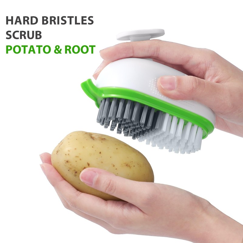 Lumkew Vegetable Brush Scrubber Drainable,Potato Mushroom Scrubber Brushes foodss Veggie