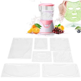 7 Types Facial Mask Mold, Reusable Face Mask Patch Molds, DIY Mask Tool for Mask Maker Machine, Mask Mold for Lips, Eye, Neck, Nose, Hand, Chest