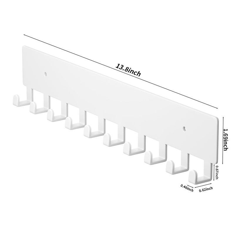 GTK Key Holder for Wall, Key Hooks with 10 Hooks,