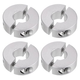 HARFINGTON 4pcs Double Split Shaft Collar for 14mm Shaft Set Screw Clamp-On Collars, 35mm OD, 12mm Width, for Stoppers, Position, Hold Timing Pulleys, Machine Tools, Industry, Anodization