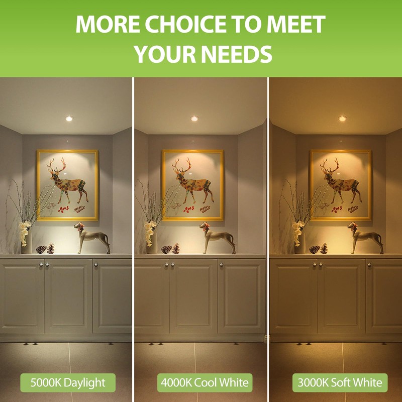 SETEN GU10 LED Light Bulbs, 6W Dimmable, 50W Equivalent, 4000K,