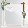MEKOTRIN Wedding Arch Draping Fabric, 2 Panels 28"x20ft Chiffon Fabric