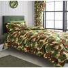 Velosso Camouflage Army Bedding Duvet Cover and Pillowcase Set (Green,