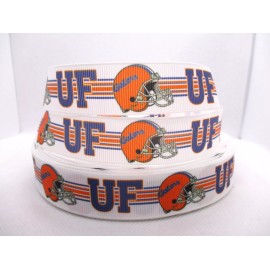 Unbranded UF Gators 7/8" Grosgrain Ribbon YOUR CHOICE 5 or 10 Yard (University of Florida) - 5 Yards