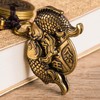 Mansiyuyee Brass Lucky Fish Keychain with Five Emperor Coins, Double