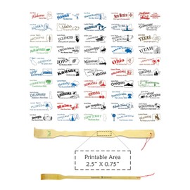 BambooMN 3 Units 18 Inch Bamboo Back Scratcher with Love Series of 50 States, Wyoming Plus 1 Free Travel Size Back Scratcher