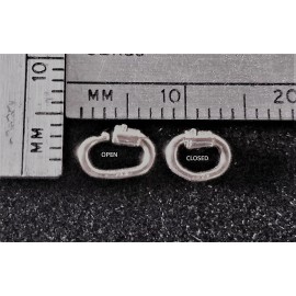 JewelryMaven TINY  (2) 14K WHITE Gold Link Lock Jump Ring Bail Charm Pendant Clasp 4.5mm OD