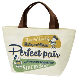 スケーター (skater) 帆布 ランチバック トートバッグ ファスナーなし ミッキーマウス ミニーマウス バッジコレクション YEB2