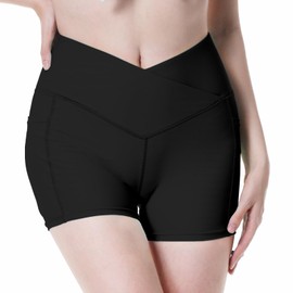 Cagola Swim Shorts Women 3" High Waisted Tummy Control Swim Bottoms Boy Shorts Swimsuits Bathing Suit Shorts Board Shorts Girl Black XX-Large