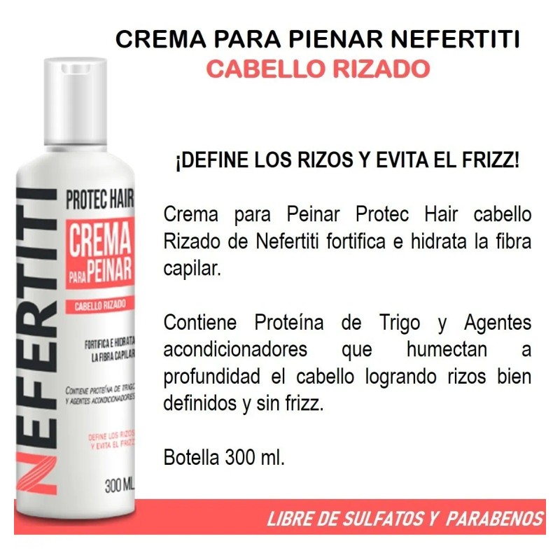 Nefertiti Crema Peinar Cabello Rizado 300ml