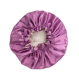 Pretty Robes Silk Hair Bonnet For Sleeping, Reversible Bonnets for Black Women, Curly Hair Women Accessories (Orchid/Camel)