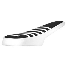 Enjoy Mfg Ribbed Seat Cover - Compatible Fit for Super73 Z-Series, Z1, ZX & Z Miami eBike #378 (White Sides - Black Top - White Ribs)
