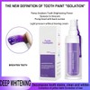 Purple Toothpaste,Teeth Whitening&Utilizing color wheel Purple is directly opposite yellow