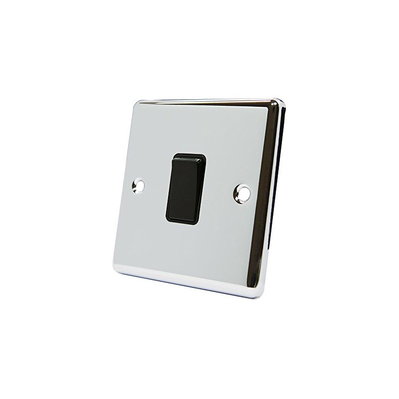 AET CPC1GSWIBL Polished Chrome Classical Black Insert Plastic Rocker Switch-10