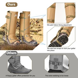 Anewkle Snake Gaiters Waterproof Lower Legs Snake Guards Snake Guards Bite Protection Adjustable Snake Proof Gaiters for Farm Working Hiking Hunting