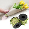 QWORK 33ft Natural Jute Twine with Artificial Green Leaves -